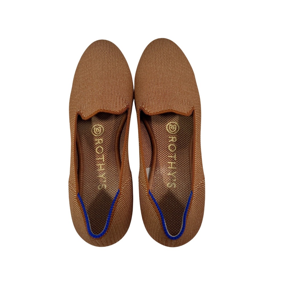 Rothys The Loafer Womens Size 6 Fawn Brown Knit Slip‎ On Flat Shoes